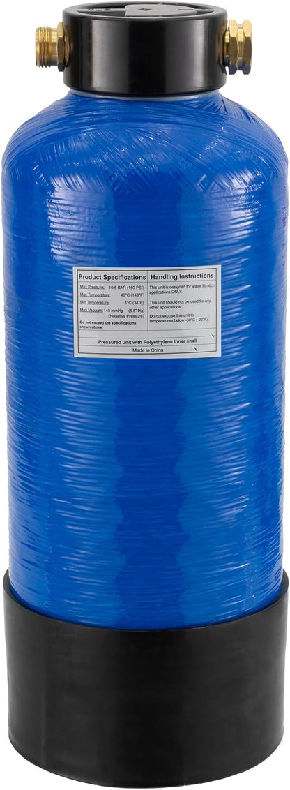RecPro RV Water Softener Portable | Prevents Hard Water Buildup | Hose and TDS Water Test Strips Included | Cation Exchange Resin (8,000 Grain)
