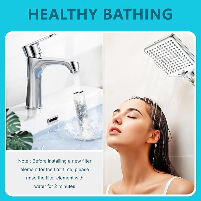 Water Replacement Filter for Shower Head,Compatible with MakeFit S6526 Handheld Shower Head Cartridge,for Hard Water Remove Chlorine and Harmful Substances.（4 Pack）