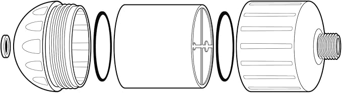 Sprite Showers HO2-BN High Output 2 Universal Shower Filter Housing, Brushed Nickel