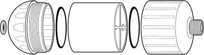 Sprite Showers HO2-ORB High Output 2 Universal Shower Filter Housing, Copper