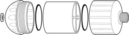 Sprite Showers HO2-GD High Output 2 Universal Shower Filter Housing, Gold