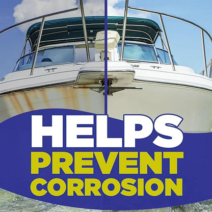[1 Gallon] Salt Remover Concentrate - Marine Engine Flush for Boats - Perfect for Outboard Motor Flush & Washing Salt Deposits - Remove Salt Deposits for Autos