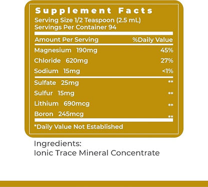 Premier Research Labs Premier pH Minerals - Trace Mineral Drops for Distilled Water, Magnesium Supplement, Reverse Osmosis Water, Liquid Concentrate - 8 fl oz