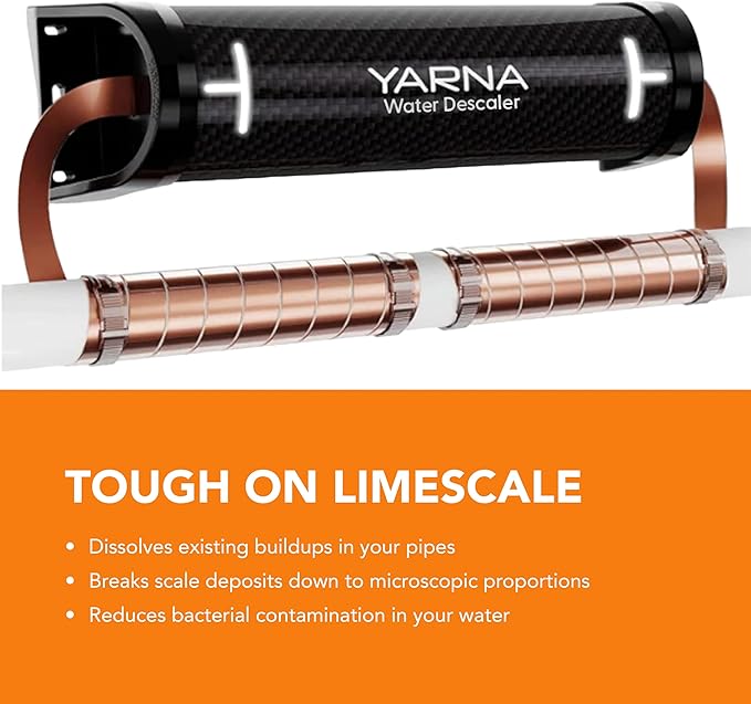 YARNA Capacitive Electronic Water Descaler Whole House Solution - No-Salt Softener System, Reduces Limescale Effects and Mineral Buildup - Model CWD230, Compatible with Pipes Up of to 2 Inches