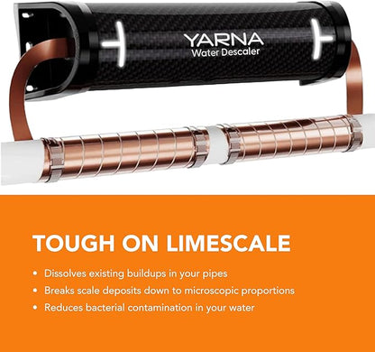YARNA Capacitive Electronic Water Descaler Whole House Solution - No-Salt Softener System, Reduces Limescale Effects and Mineral Buildup - Model CWD230, Compatible with Pipes Up of to 2 Inches