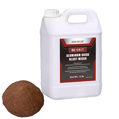 Aluminum Oxide 12 LBS 60 GRIT Medium to Fine Sand Blasting Abrasive Media for Blasting Cabinet or Blasting Guns