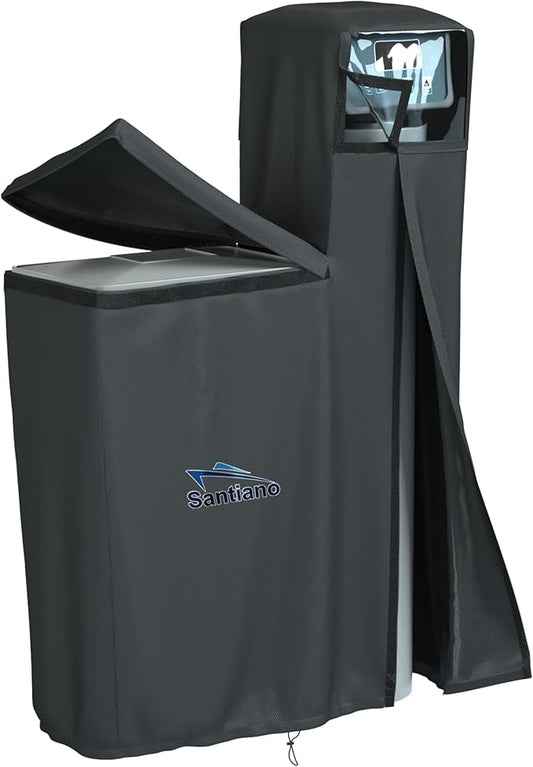 Santiano Water Softener Cover - All-Season Use,900D waterproof Oxford，Shield Your Outdoor Water Softener!Transparent Window Design,Dustproof, Waterproof, Sun Protection,(64x40x16 Inches, Black) .