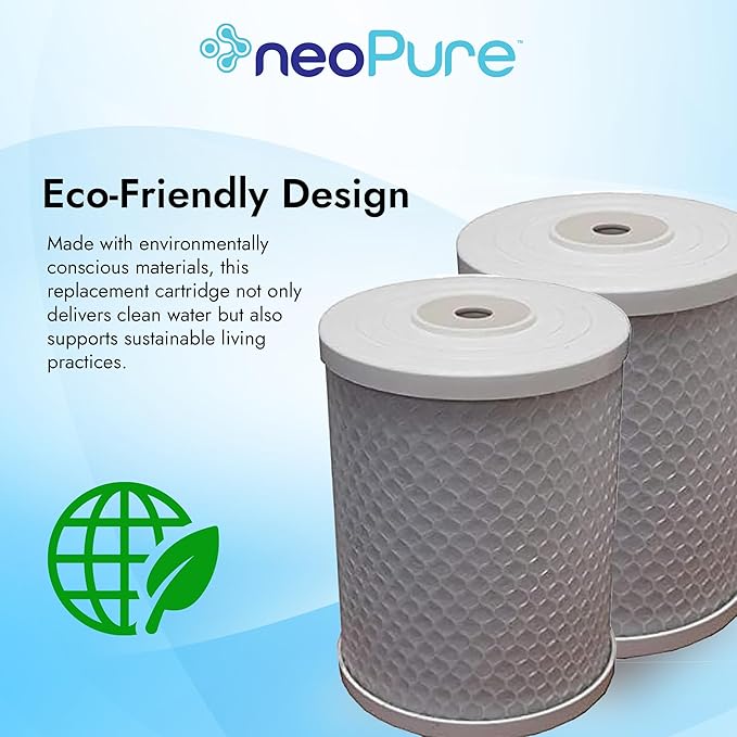 Neo-Pure NP-P12 PLUS Replacement Cartridge – Compatible with Rainsoft® Hydrefiner P-12 – Reduces Chlorine, Sediment & Odor – Easy Install