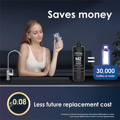 Waterdrop RF10-MZ Replacement Filter Cartridge For 10UB-MZ/10UA/10UB Under Sink Water Filter, 8K Gallons High Capacity