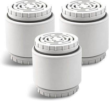 (3-Pack) Replacement Cartridge Compatible with AquaBliss SF400 SF500, Multi-Stage Shower Water Filter, Helps Reduce Chlorine, Rust, Scale, Soothes Dry Itchy Skin