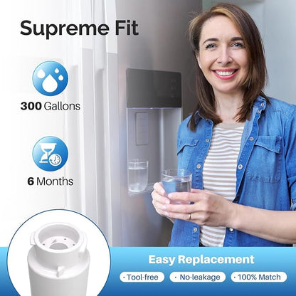 ICEPURE RWF5800A Compatible with Frigidaire EPTWFU01, EWF02, Ultra 2, EPTWFUO1, Pure Source Ultra II Refrigerator Water Filter and Pureair Ultra 2 Air Filter, 1 Combo