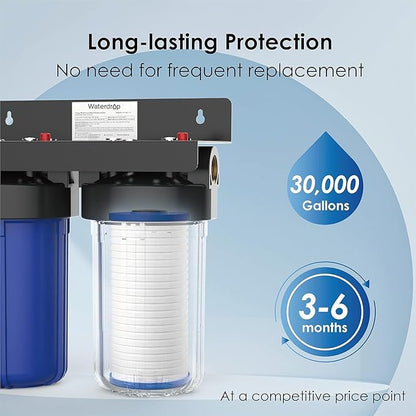 Waterdrop AP810 Whole House Water Filter Replacement for 3M® Aqua-Pure AP810, AP801, AP811, Whirlpool® WHKF-GD25BB, WHKF-DWHBB, 10" x 4.5", 1 Pack