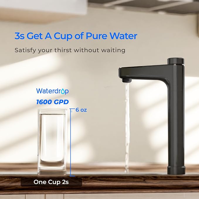 Waterdrop X16-F3 Filter, Replacement for All X16 1600 GPD Series RO System | 24-Month Lifetime, Reduce PFAS, Long Filter Lifespan, Enhanced Filtration