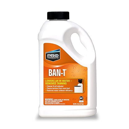 Ban-T Alkaline Water Neutralizer and Cleaner – Water Softener Tannin and Iron Removal Cleaner - Removes Hard Water Deposits, Lime Scale, Iron Staining – Restores Water Softener Efficiency