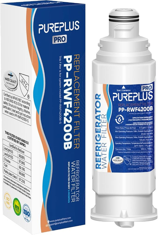 PUREPLUS DA97-17376B NSF 53&42 Certified Water Filter Replacement for Samsung HAF-QIN/EXP, DA97-08006C, RF28R7351SG, RF28R7201SR, RF28T5001SR, RF24R7201SR, RS27T5200SR, Refrigerator Water Filter