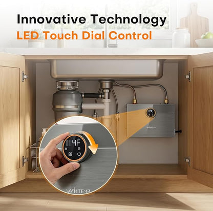 9kW Tankless Water Heater Electric 240V, On-Demand Instant Hot Water | Automatically Maintains Water Temperature Instant Water Heater Under Sink Self-Modulating Technology ETL Certified Eco