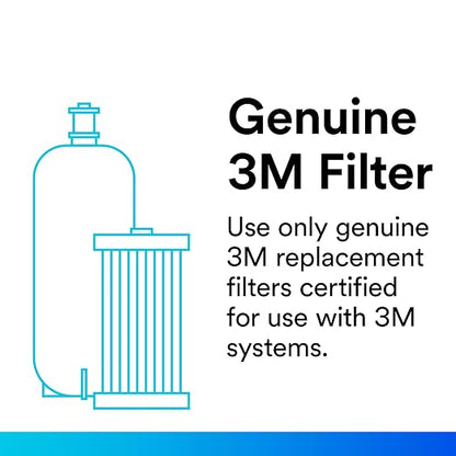 3M High Flow Series Filter Cartridge HF60-S | For ICE160-S, ICE260-S System, Reduces Bacteria, Sediment, Cyst, Chlorine Taste & Odor, Scale And Microplastics
