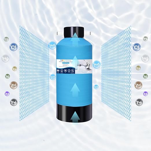 H&G Lifestyles Under Sink Water Filter System 300,000 Gallons | Reduces PFAS, PFOA/PFOS, Lead, Chlorine, Bad Taste & Odor,with NSF 42/53 KDF GAC,with 3/8" Quick Connection Easy Installation