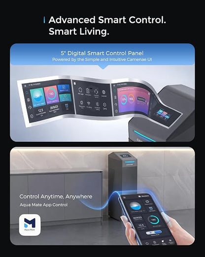 CS32 Pro 2026 Whole House Water Softener System 40,000 Grains | Smart WiFi App, 5 inch LED Color Touchscreen, Gen2 Up-Flow Regeneration Technology, Salt Level Reminder, Vacation Mode