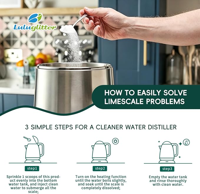 Distiller Descaler 300g Citric Acid Cleaner for Water Distillers Universal | Citric acid formula, Descaling agent, Water distiller compatible, Residue removal