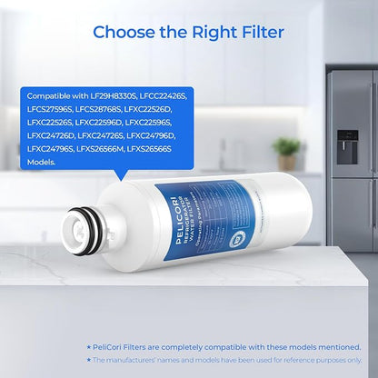 LMXS28626S, LHFS28XBS, LFCS27596S Water Filter, 2 Pack | Compatible with L-G LFXC22526S, LFXC24726S, LFXS26596S, LFXS26973S, LFXS26973D, LFXS28968S,LHSXS2706S Water & Air Filter