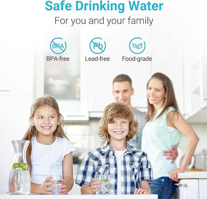 AQUA CREST PF-01A Water Filter Replacement for Waterdrop® Pitchers, 3 Pack | Replacement for Waterdrop® Pitcher and Dispenser, Reduces Lead, PFAS, PFOA/PFOS, Chlorine, Last Up to 3 Months or 200 Gallons
