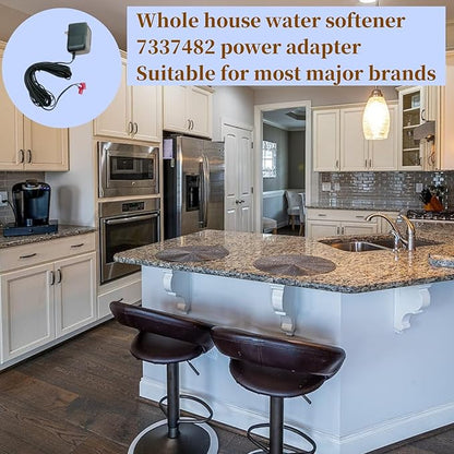 7337482 - Water Softener Power Supply for Most Major Brands of Whole House Water Softener Water Supply, Black