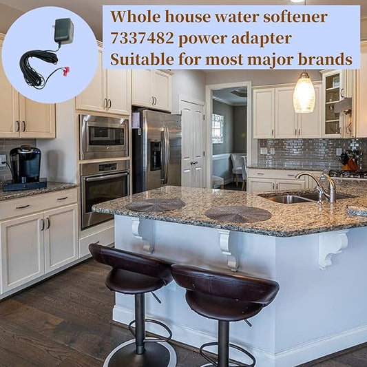 7337482 - Water Softener Power Supply for Most Major Brands of Whole House Water Softener Water Supply, Black
