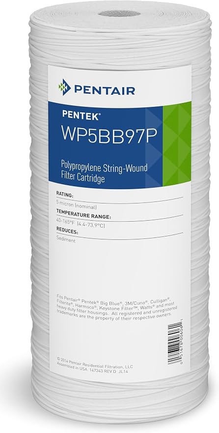 Pentek - 355214-43 WP5BB97P 10" Polypropylene Wound Filter Cartridge (Pack of 8)