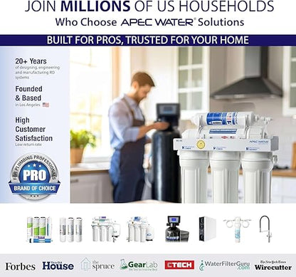 APEC Water Countertop Reverse Osmosis Water Filter, Chills Purified Water 40°F, 6 Stage w/UV RO Filtration System, Removable Pitcher, Removes 1K+ Impurities NSF 372 & 58, Quick Dispense