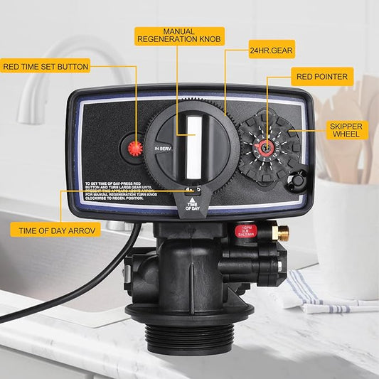 5600 Water Softener Timer, 12 Day Timer Control Valve, 3W Timer Valve Backwash Head for Water Purifier Softeners