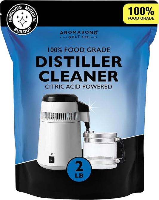 Aromasong Citric Acid For Cleaning Descaling powder – Pure Cleaning Citric Acid Powder with Scoop | Eco-Friendly, Biodegradable Formula for Water Distiller, Espresso Machines, Humidifier – 2 LB Bag