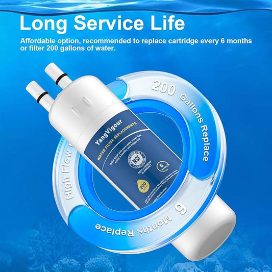 Water Filter Replacement Compatible with 46-9081, 46-9930, W10295370A, Remove Impurities from Water (2 PCS Filter)