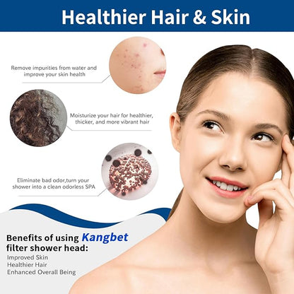 Filtered Shower Head for Healthier Hair & Skin – Removes Chlorine & Heavy Metals,Shower Head Filter for Hard Water Protect Colored Hair, And Soothe Dry Skin (Chrome)