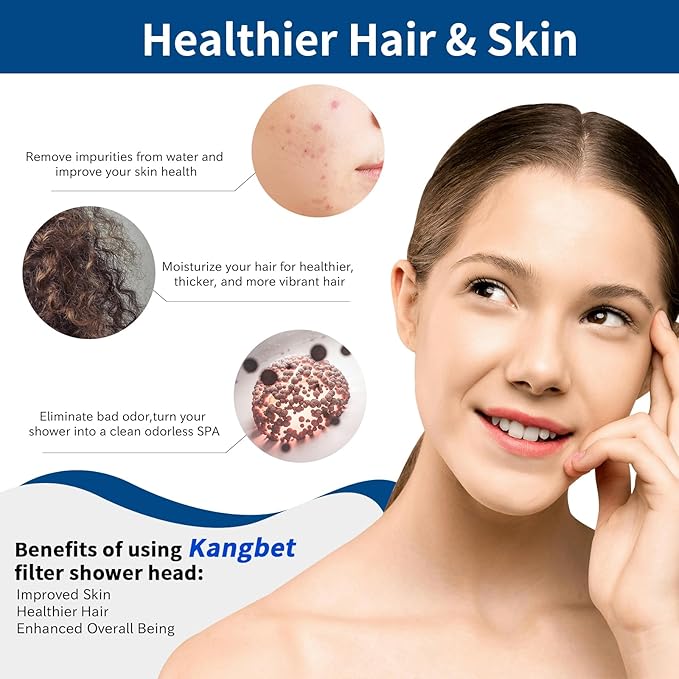 Filtered Shower Head - Water Softener Shower Head with Filter - Shower Filter for Hard Water Removes Chlorine and Harmful Substances for Healthier Hair Skin-Chrome