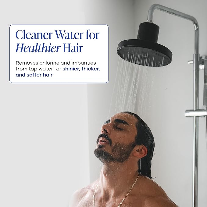 Cold Life Filtered Shower Head for Hard Water - Recommended by Gary Brecka - Wide-Face High-Pressure Shower Head with Filter - Multi-Stage Filtration for Skin & Hair, 99% Chlorine Reduction, Chrome