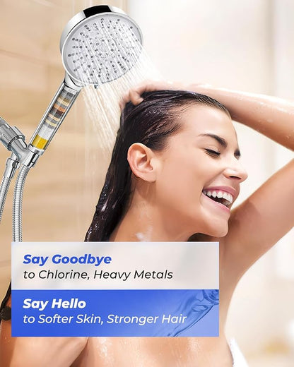 4 Pack Shower Head Filter Replacement Compatible with Feellso Handheld Shower Head, Hard Water Softener Cartridge, Removes Chlorine and Heavy metals to Improve Skin & Hair