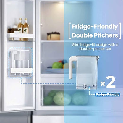 iSpring RCD100-THCW Hot & Cold Countertop Reverse Osmosis System, White, RO Water Filter Dispenser, 9 Temperature Options from 50–210°F & 6 Dispensing Volumes, TDS & Filter Life Monitor