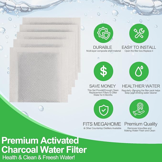 Altozor® 18 Pack of Countertop Distillers Water Filters Replacement Compatible with Megahome and CO-Z Other Countertop Distillers