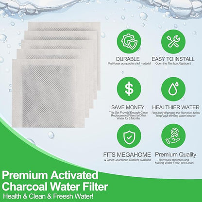 Altozor® 18 Pack of Countertop Distillers Water Filters Replacement Compatible with Megahome and CO-Z Other Countertop Distillers