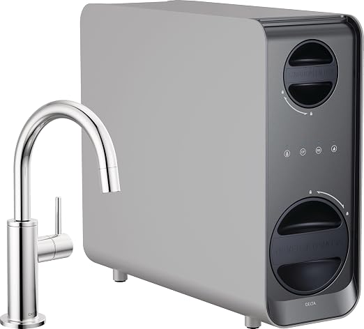 Delta Faucet Clarifi Under Sink Reverse Osmosis Water Filter System with Chrome Contemporary Beverage Dispenser Faucet