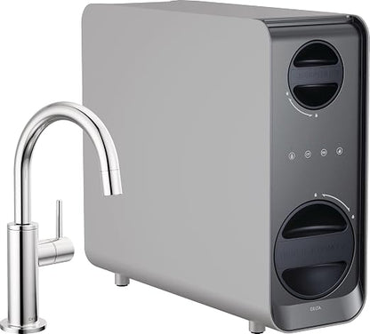 Delta Faucet Clarifi Under Sink Reverse Osmosis Water Filter System with Chrome Contemporary Beverage Dispenser Faucet