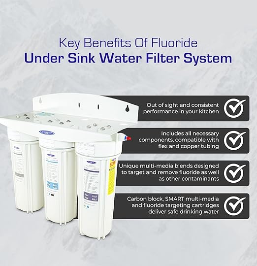 Crystal Quest Fluoride Under Sink Water Filter System | High Capacity | Reduces Fluoride, Chlorine, Chloramine, PFAS, and More