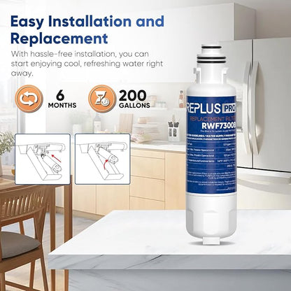PUREPLUS HX2019FR-A Refrigerator Water Filter, Compatible with Hisense HX2019FR-A, HX2019F-A, HRM260N6TSE, HRFD560SW, HRCD585BW, HRFD634BW, HRCD650BW, HRCD586TBWB, Mora MRM260N6TSE, 1PACK