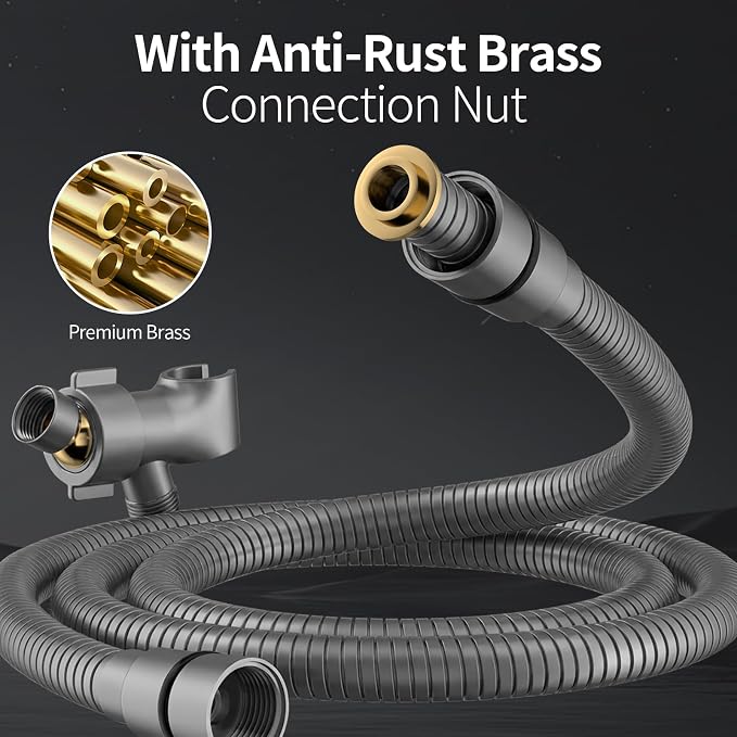 SR SUN RISE NSF Certified Filtered Shower Head with Handheld for Hard Water to Remove Chlorine High Pressure 9-Spray Setting (with Power Wash) Anti-Clog Nozzles(1Filter, Grey)