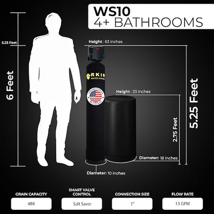 Water Softener and Whole House Carbon Filter System 4+ Bathrooms
