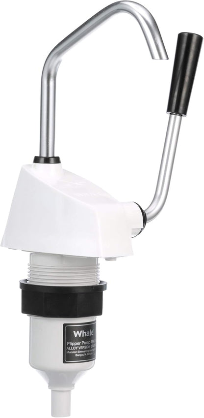 Whale Flipper Pump Mk 4 Hand-Operated Galley Water Pump, GP0418 | 1/2-Inch Flexible Hose Connection, Fresh or Saltwater, Up to 1.9 GPM