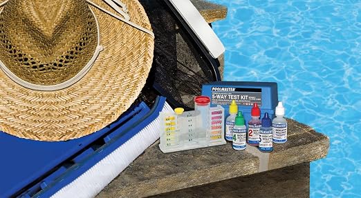 Poolmaster 5-Way Pool and Spa Water Test Kit with Case, Swimming Pool Chemical Test Kit for Chlorine, Bromine, pH, Alkalinity and Acid Demand, Premier Collection