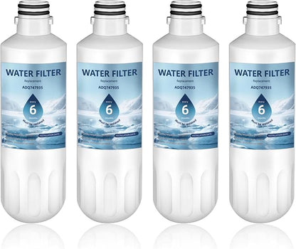 LT1000P ADQ747935 Water Filter 6-Month Replacement for LG LT1000P/PC/PCS ThinQ Water Filter AGF80300704,LMXS28626S,LFXS26973S,LRFLC2706S,LRMXS2806S,LRFS28XBS,LFXC22526S,4 Combo Set