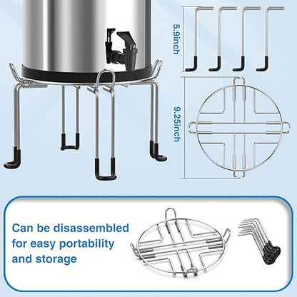 Gravity-Fed Water Filter System Stand, Detachable Stainless Steel Stand Compatible with Berkey Water Filter System Countertop, 9.25" Diameter by 5.9" Tall